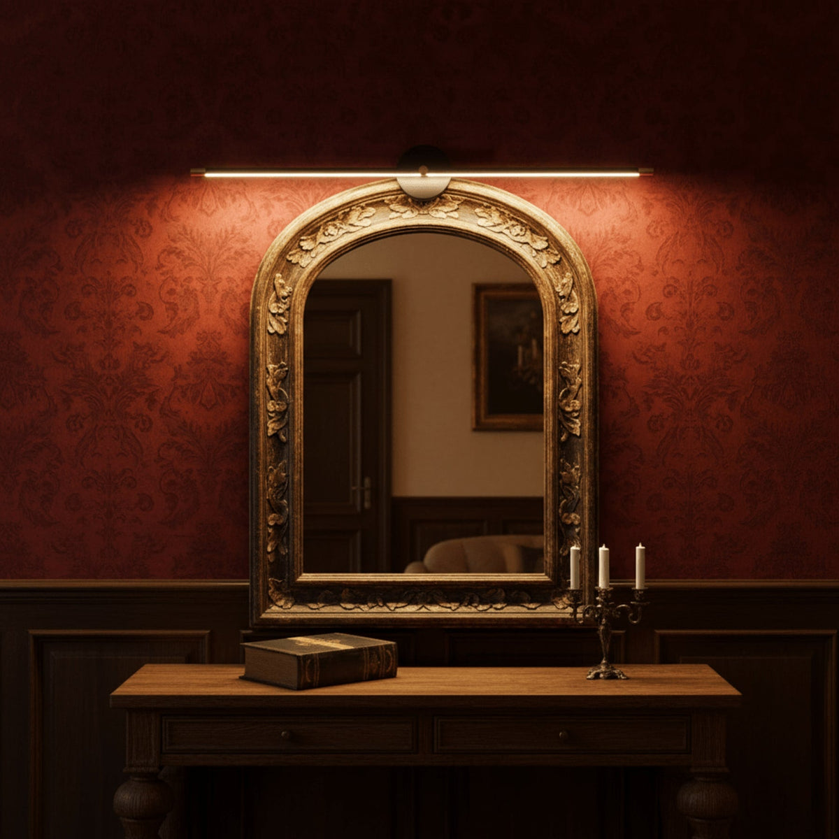 Minimalist Metal Linear Wall Sconce With Warm LED Glow
