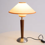 Modern Wood Table Lamp With Fabric Shade for Living Room