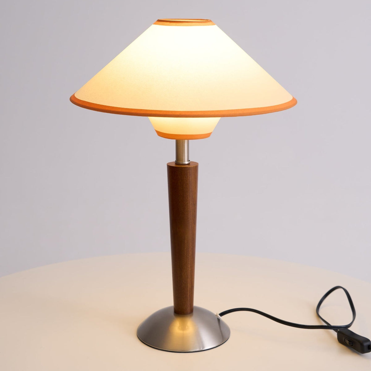 Modern Wood Table Lamp With Fabric Shade for Living Room