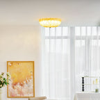Vintage Glass Flush Mount Ceiling Light for Living Room