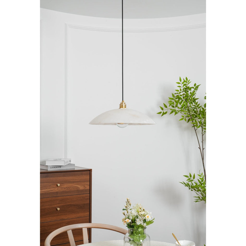 Modern Marble and Copper Pendant Light for Dining Room