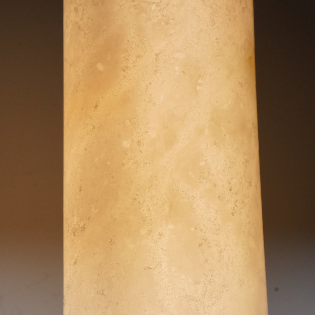 Modern Metal and Faux Alabaster Wall Sconce for Living Room
