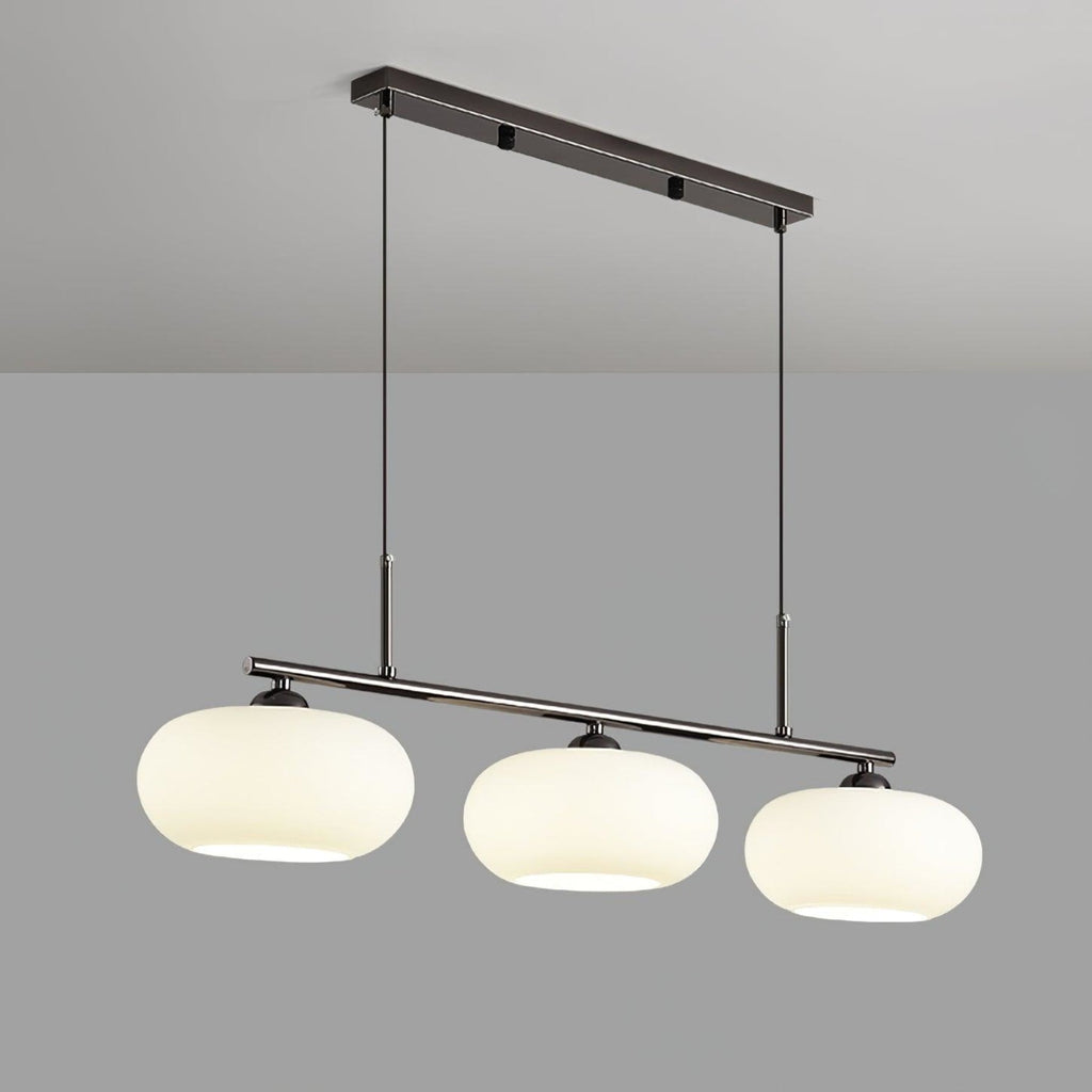 Modern Glass Pendant Light With Tri-Color LED Glow