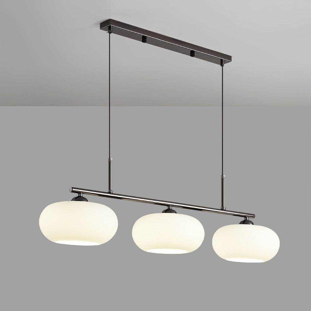 Modern Glass Pendant Light With Tri-Color LED Glow