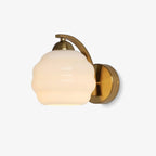 Modern Iron and Glass Wall Sconce With Warm LED Glow