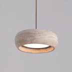 Modern Travertine Stone Pendant Light With Dimmable Remote Control