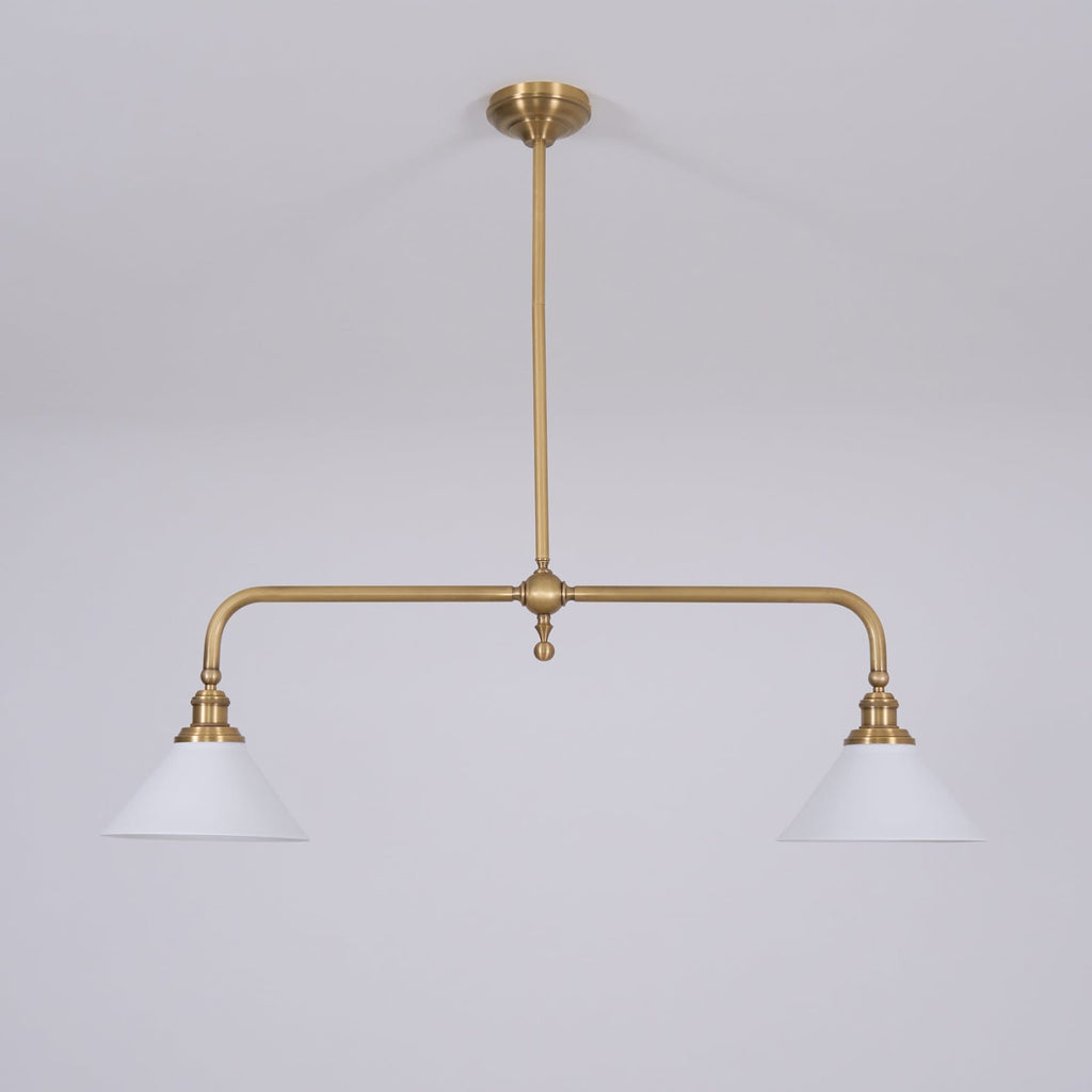 Modern Brass Pendant Light With Ceramic Shades for Dining Room