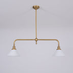 Modern Brass Pendant Light With Ceramic Shades for Dining Room