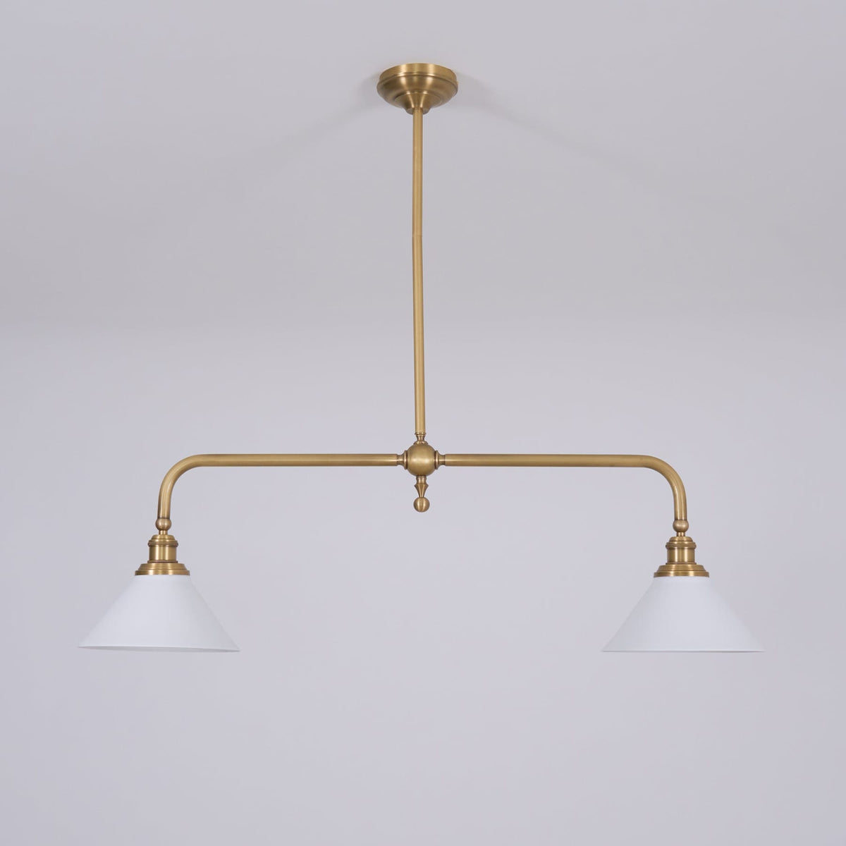 Modern Brass Pendant Light With Ceramic Shades for Dining Room