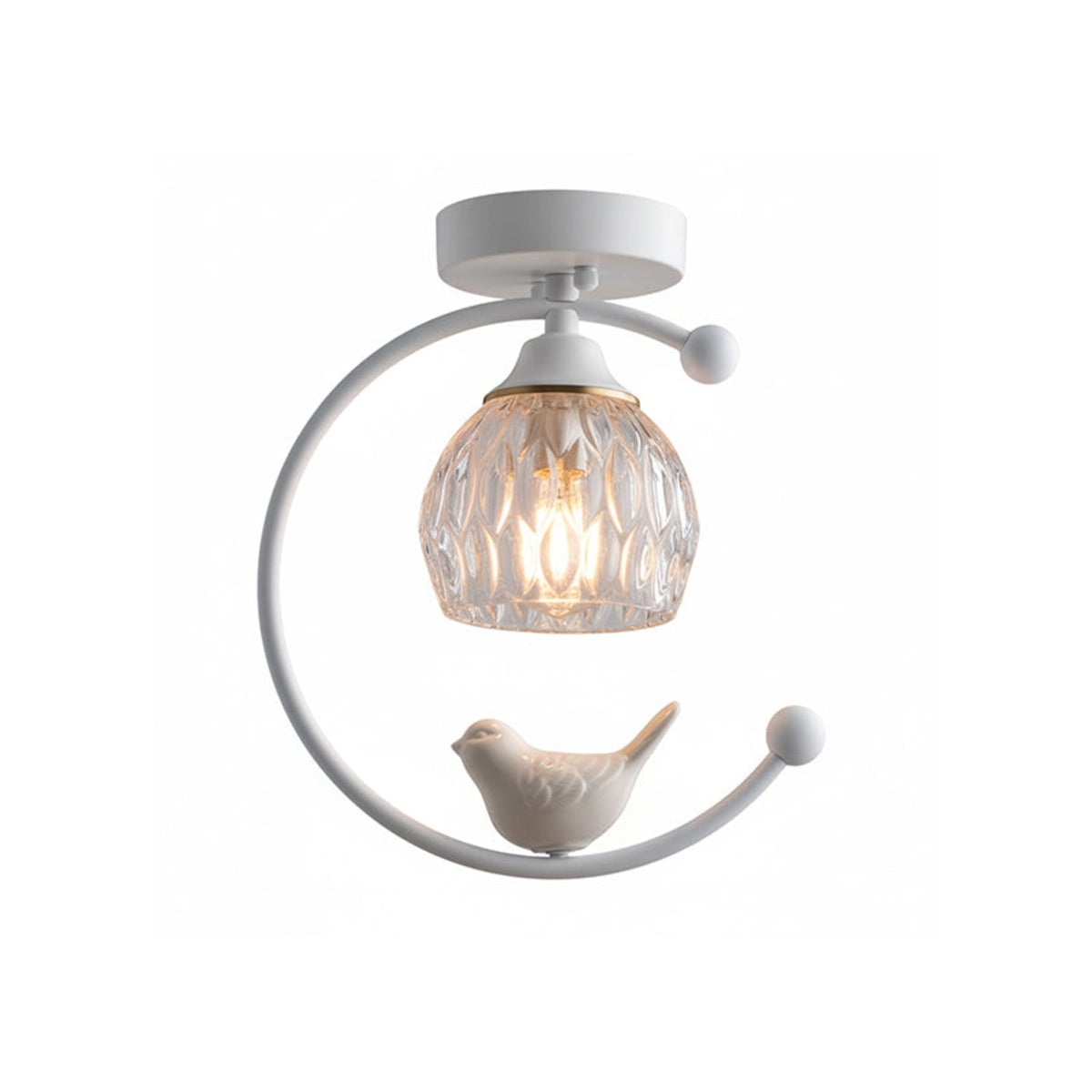 Modern Solid Brass Flush Mount Ceiling Light