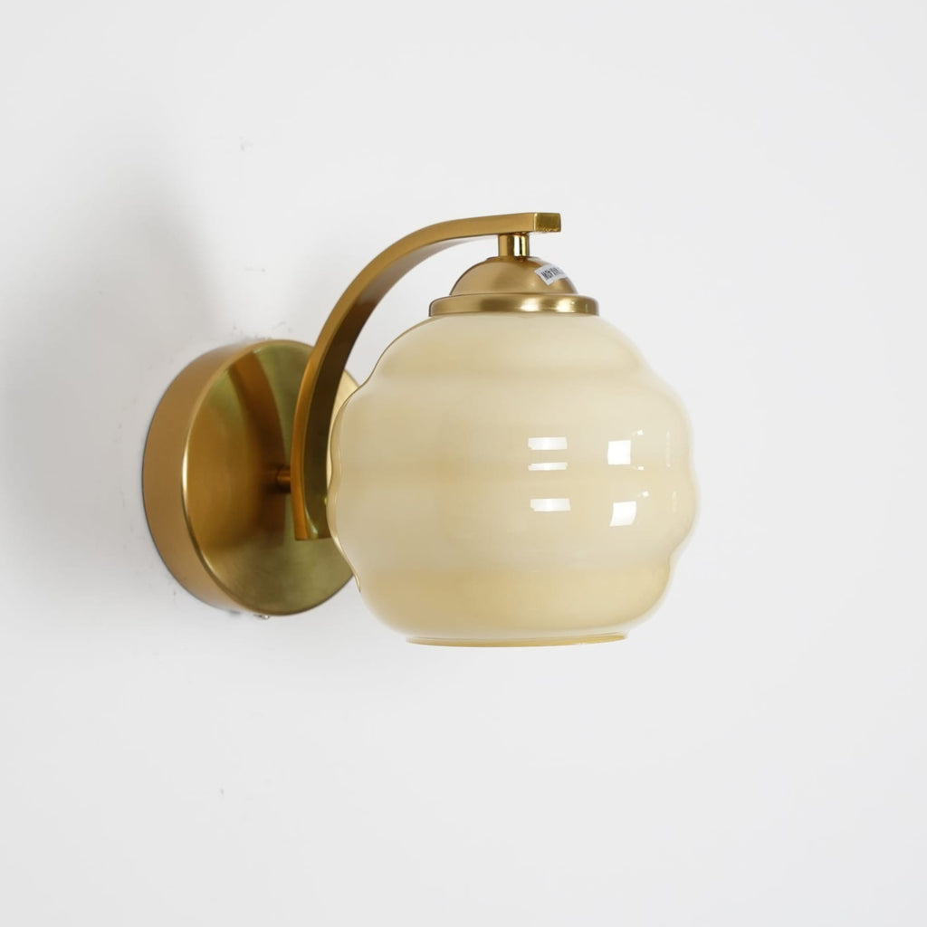Modern Iron and Glass Wall Sconce With Warm LED Glow