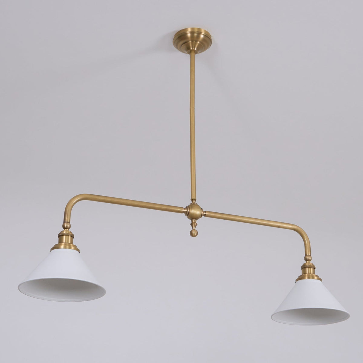 Modern Brass Pendant Light With Ceramic Shades for Dining Room