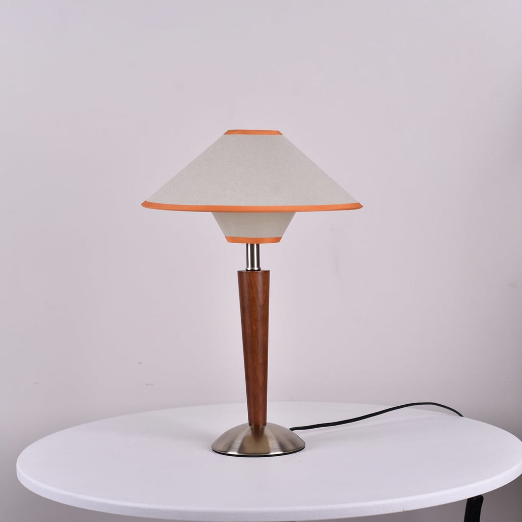 Modern Wood Table Lamp With Fabric Shade for Living Room