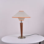 Modern Wood Table Lamp With Fabric Shade for Living Room