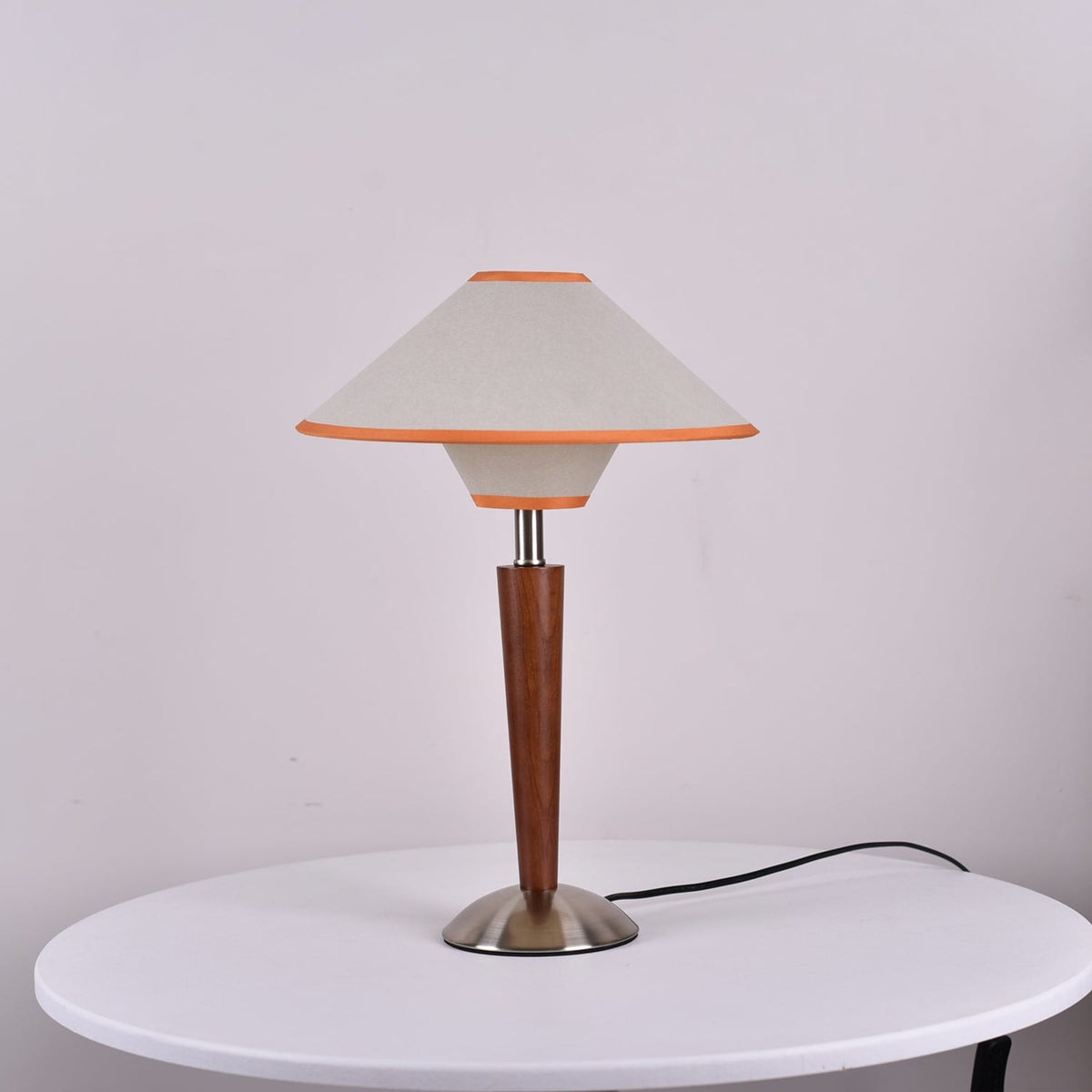 Modern Wood Table Lamp With Fabric Shade for Living Room