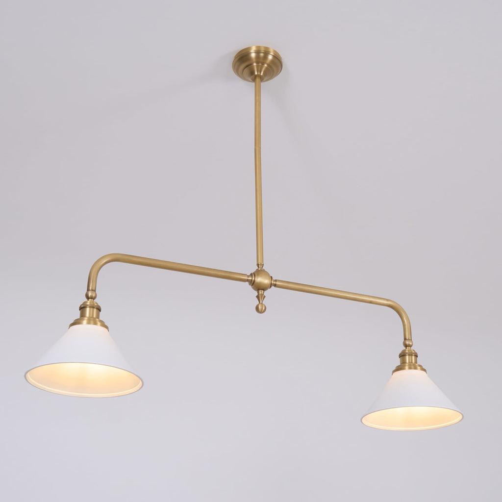 Modern Brass Pendant Light With Ceramic Shades for Dining Room