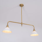 Modern Brass Pendant Light With Ceramic Shades for Dining Room