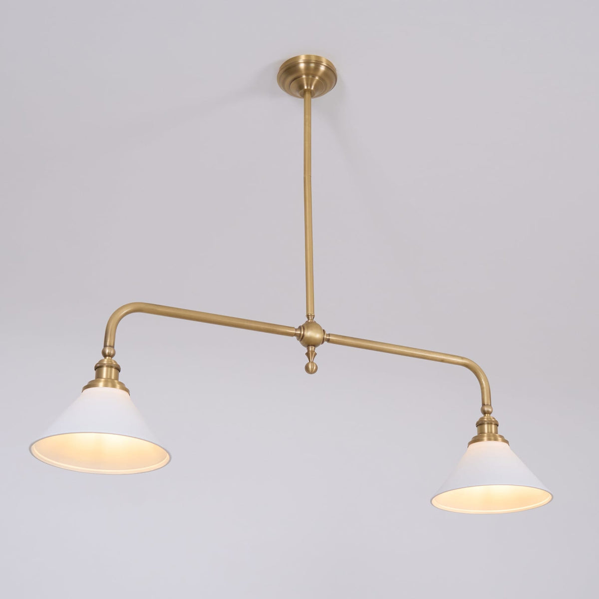 Modern Brass Pendant Light With Ceramic Shades for Dining Room