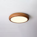 Scandinavian Wood Flush Mount Ceiling Light for Living Room