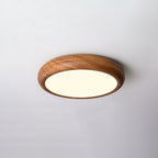 Scandinavian Wood Flush Mount Ceiling Light for Living Room