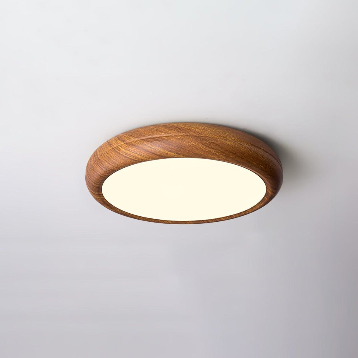Scandinavian Wood Flush Mount Ceiling Light for Living Room