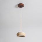 Modern Travertine Stone Pendant Light With Dimmable Remote Control