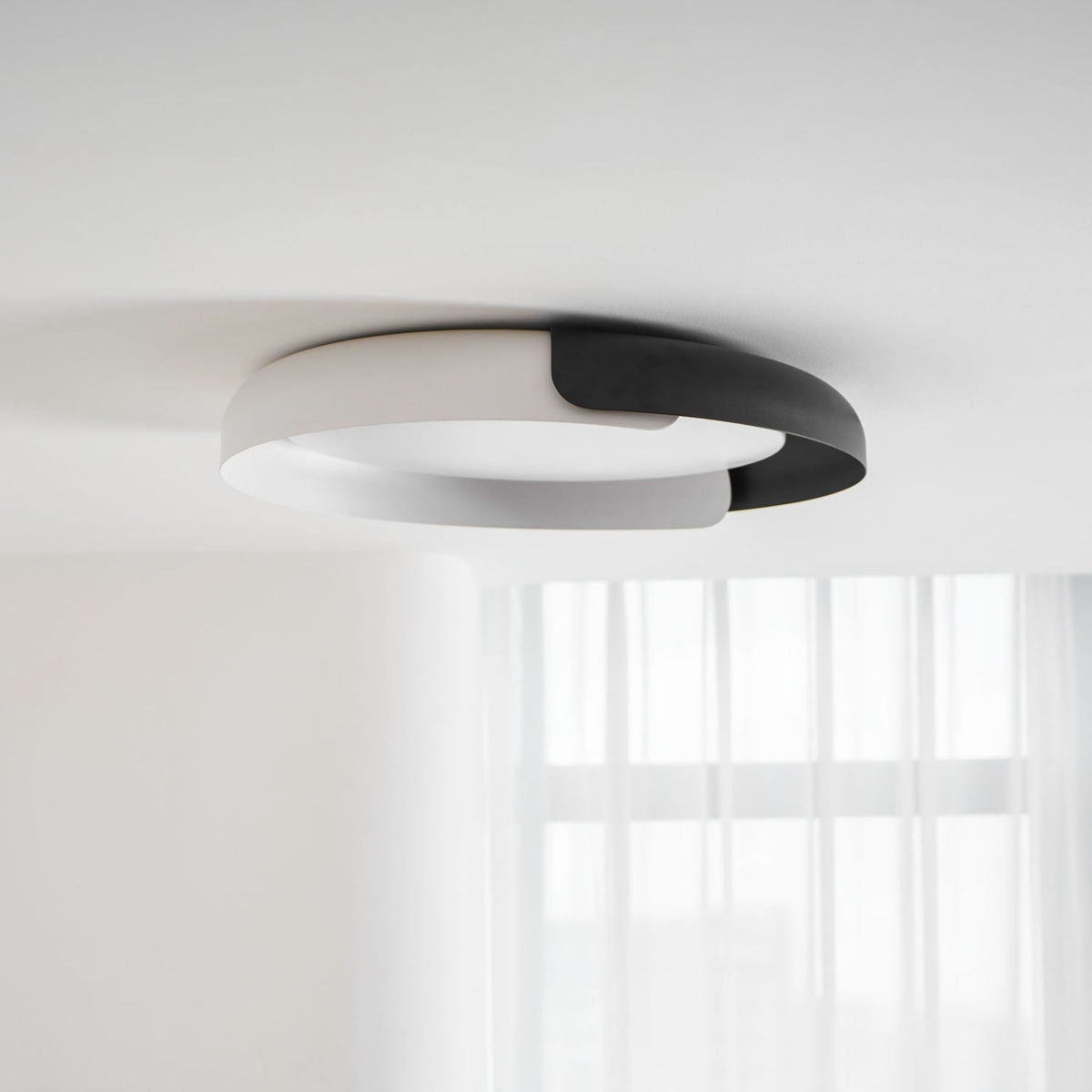 Modern Wood Flush Mount Ceiling Light for Living Room