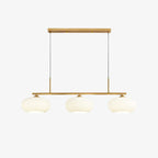 Modern Glass Pendant Light With Tri-Color LED Glow