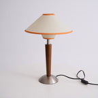 Modern Wood Table Lamp With Fabric Shade for Living Room