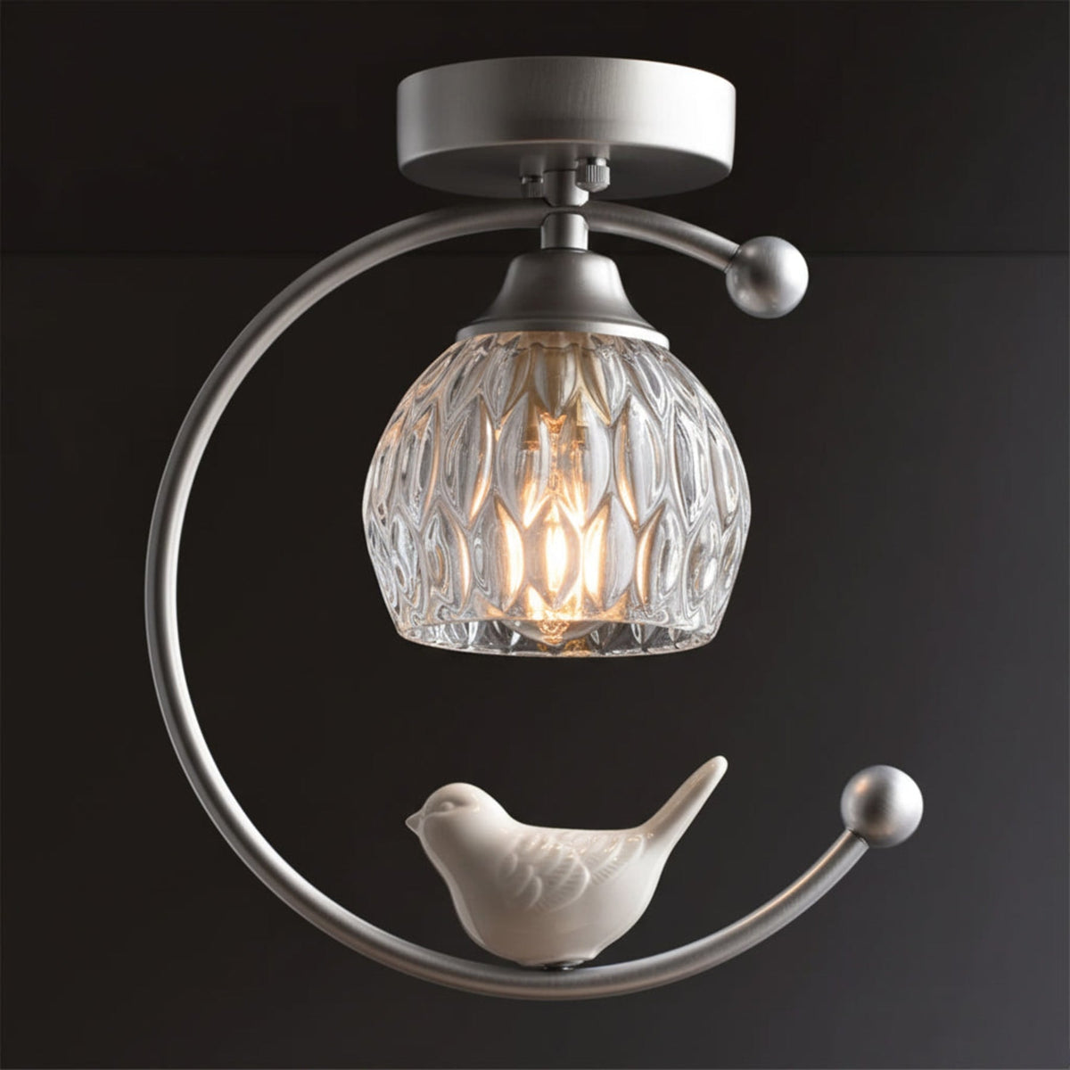 Modern Solid Brass Flush Mount Ceiling Light