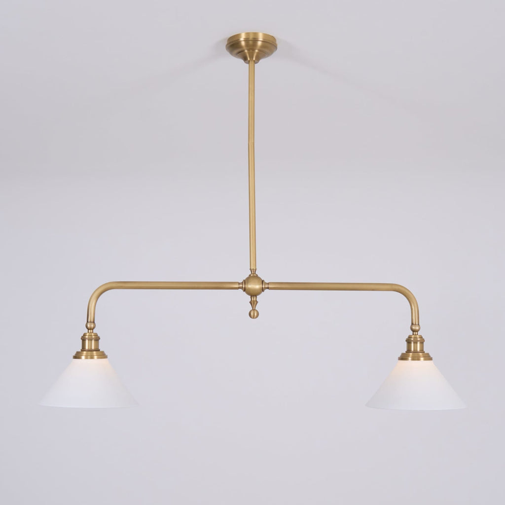 Modern Brass Pendant Light With Ceramic Shades for Dining Room