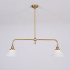 Modern Brass Pendant Light With Ceramic Shades for Dining Room