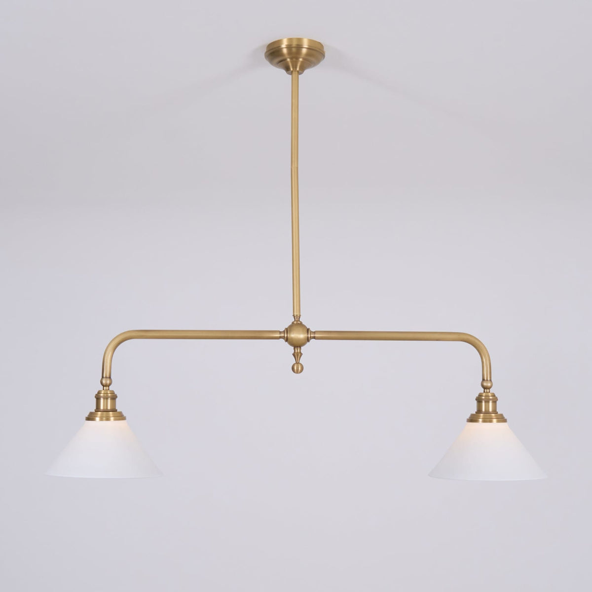 Modern Brass Pendant Light With Ceramic Shades for Dining Room