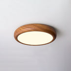 Scandinavian Wood Flush Mount Ceiling Light for Living Room