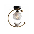 Modern Solid Brass Flush Mount Ceiling Light