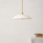 Modern Marble and Copper Pendant Light for Dining Room
