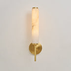 Modern Metal and Faux Alabaster Wall Sconce for Living Room