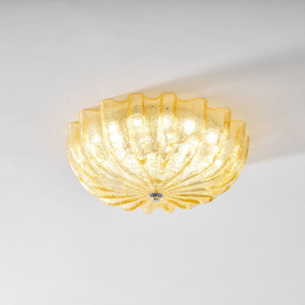 Vintage Glass Flush Mount Ceiling Light for Living Room