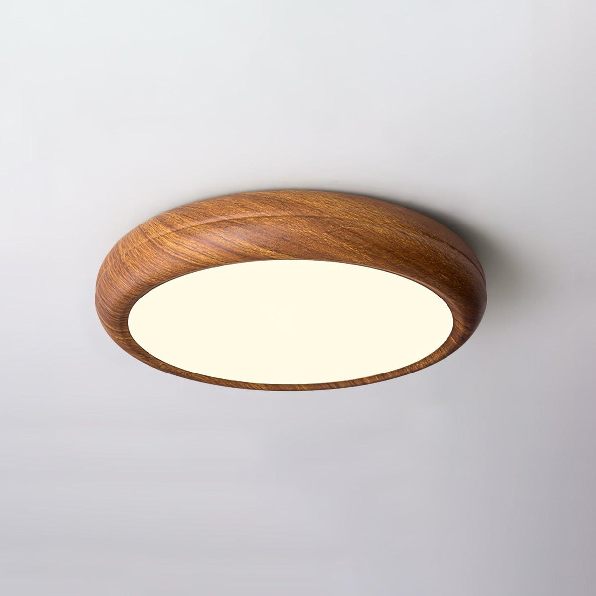 Scandinavian Wood Flush Mount Ceiling Light for Living Room