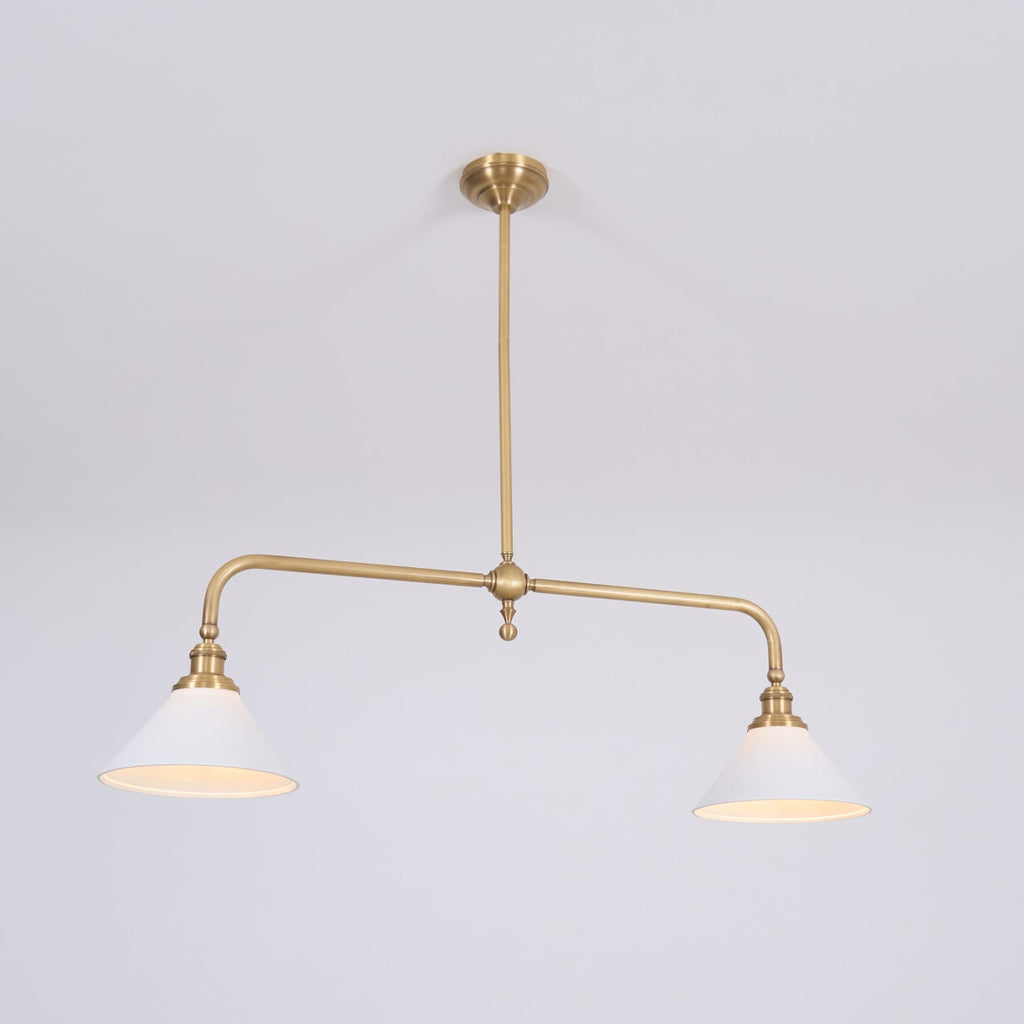 Modern Brass Pendant Light With Ceramic Shades for Dining Room