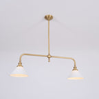 Modern Brass Pendant Light With Ceramic Shades for Dining Room
