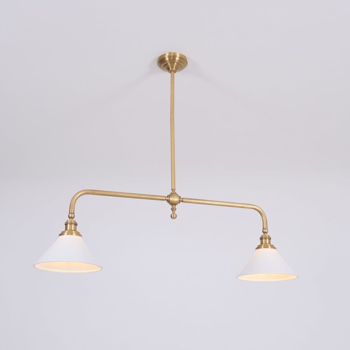 Modern Brass Pendant Light With Ceramic Shades for Dining Room