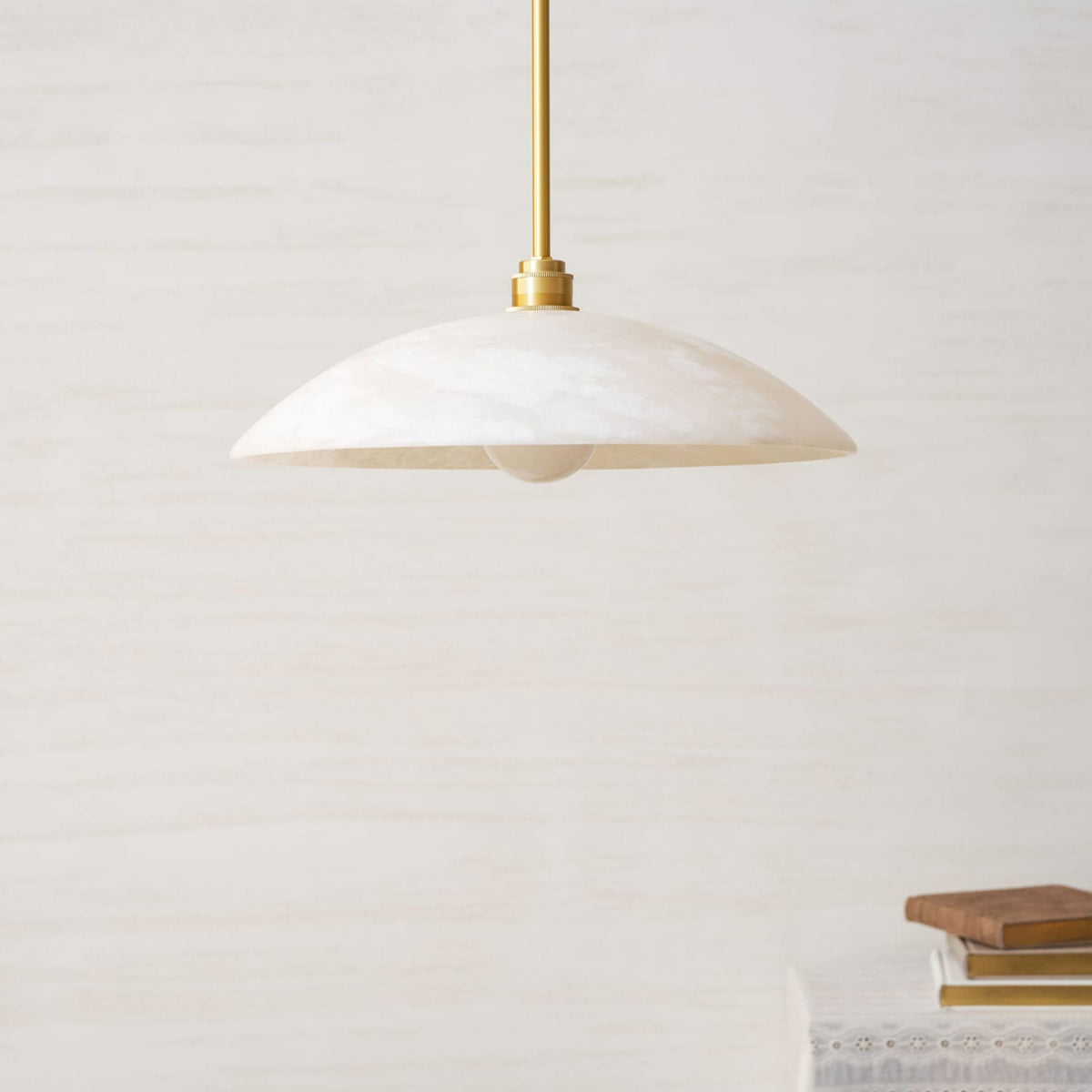 Modern Marble and Copper Pendant Light for Dining Room