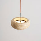 Modern Travertine Stone Pendant Light With Dimmable Remote Control