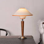 Modern Wood Table Lamp With Fabric Shade for Living Room