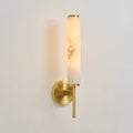 Modern Metal and Faux Alabaster Wall Sconce for Living Room