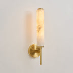 Modern Metal and Faux Alabaster Wall Sconce for Living Room