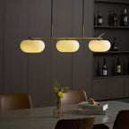 Modern Glass Pendant Light With Tri-Color LED Glow