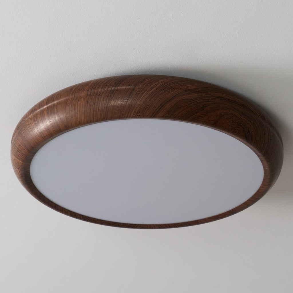 Scandinavian Wood Flush Mount Ceiling Light for Living Room