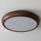 Scandinavian Wood Flush Mount Ceiling Light for Living Room